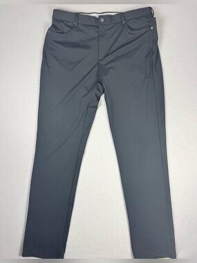 Johnnie-O Men’s Cross Country Flex Performance Pants In Grey 35x34 Taper Leg